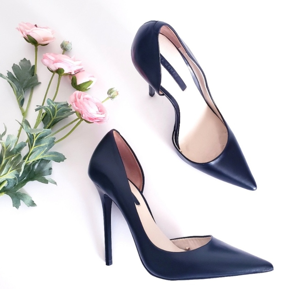 ZARA Black Asymmetrical Stiletto Heels
